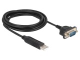 Convertor USB-RS232 DELOCK cu D-Sub 9pin, 1,8m, negru