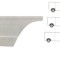 Panou reparatie usa Mercedes 207-410, 1977-1995 model scurt/mediu/lung, partea dreapta, inaltime 530 mm; parte inferioara,fata, cu 2 nervuri,