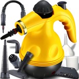 Aparat De Curatat Cu Aburi, Faintec, Pentru Degresat Si Dezinfectat Suprafete Multiple, Cu Accesorii Pentru Textile, Geamuri, Podele etc, Galben/Negru
