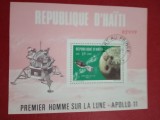 HAITI, APOLLO 11 - COLIȚĂ ȘTAMPILATĂ, Stampilat