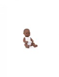 Papusa bebelus educativa 32 cm - Fetita africana, MINILAND