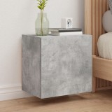 Cumpara ieftin Comode TV de perete, 2 buc. gri beton, 40,5x30x40 cm, lemn