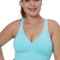 BRA225P-48 Bustiera sport cu decolteu adanc in V si plasa- plus size