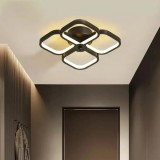 Lustra LED VERTEX Tesser, 36W, Lumina Rece/Calda/Neutra, Negru, Alessandro DESIGN