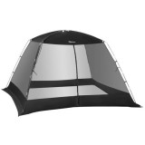 Cort camping/plaja, plasa, 4-6 persoane, cu geanta, negru, 300x300x200 cm GartenVIP DiyLine, ART