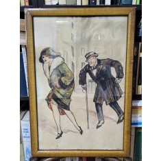 ACUARELA .SEMNATA DEM , AN 1923