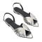 Sandale din piele naturala cu bareta la spate Ruby Silver
