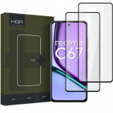 Set 2 Folii de protectie Hofi Glass Pro+ pentru Realme C67 4G/LTE Negru