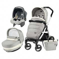 Carucior 3 In 1 Peg Perego Book Plus S BlackWhite Completo Elite Luxe Opal foto