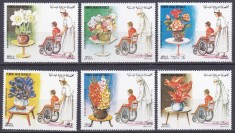DB1 Flora Flori Anul intl. al Handicapatilor 1981 Yemen 1982 6 v. MNH