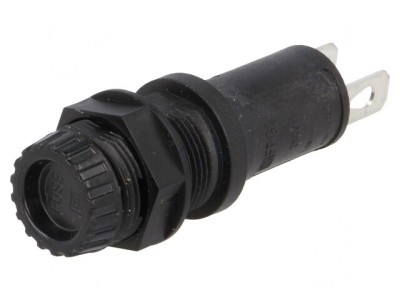 Clemă Siguranțe Cilindrice 5x20mm 10A Neagră 250VAC foto