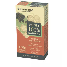 Vopsea de par bio naturala 100%, Venita, 8.4 blond cupru, 100 g