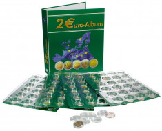 Album pentru monede de 2 Euro, Twin TopSet, cu 4 pagini blister pentru anii 2019-2020 foto