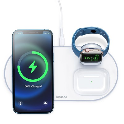 Mcdodo Stacja Dokująca Ładowarka Indukcyjna 3W1 Do Iphone Airpods Watch 15W foto