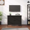 VidaXL Comodă TV cu uși, negru, 60x35x45 cm, lemn prelucrat 826295