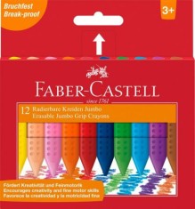 CREIOANE COLORATE PLASTIC 12 CULORI JUMBO GRIP FABER-CASTELL foto