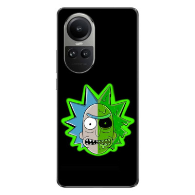 Husa compatibila cu Oppo Reno10 5G Silicon Gel Tpu Model Rick And Morty Alien foto