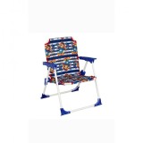 Scaun Camping Pliabil Copii Ursulet Albastru Metalizat 37.5x34x47.5cm, Oem