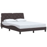 Cumpara ieftin Cadru de pat fara saltea, maro inchis, 140x200 cm, textil