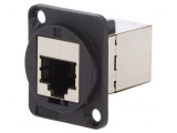 Adaptor FT Cat 6a Ecranat 8p8c 19x24mm Plastic CP30225S