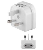 Adaptor UK ANGLIA - EURO 2 pini mama alb Goobay