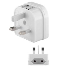 Adaptor UK ANGLIA - EURO 2 pini mama alb Goobay foto