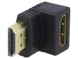 Adaptor HDMI 1.4 Soclu 90&deg; Mufă Neagră