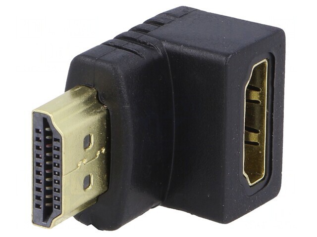 Adaptor HDMI 1.4 Soclu 90&deg; Mufă Neagră