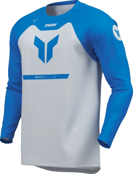 Tricou atv/cross Thor Ridemode Menace, culoare gri/albastru, marime 2XL Cod Produs: MX_NEW 29108453PE