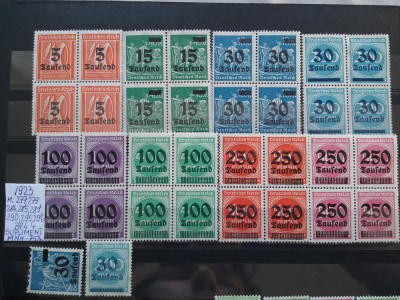 1923-Partial set+supliment-Bl4-MNH -Perfect foto