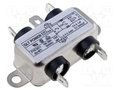 Filtru anti-interferen&amp;Aring;&amp;pound;e 250VAC QLT POWER Cx 100nF Cy 3,3nF 0,3mH foto