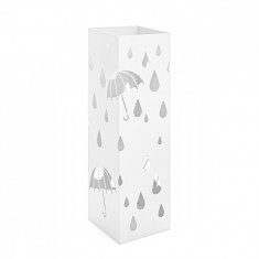 Suport umbrele metal alb Drizzle 16 cm x 16 cm x 49 h Elegant DecoLux foto