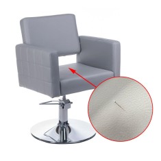 Scaun de coafura Ernesto, design elegant, inaltime scaun 58 cm, baza cromata, gri, RESIGILAT