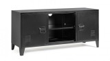 Comoda TV 2 usi otel negru Cambridge 40x120.5x58.5 cm