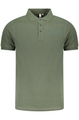 ACCADEMIA MILITARE Tricou polo barbati, cu logo brodat, Regular fit, Verde, S foto