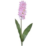 Fir floare crizantema artificiala decorativa,plastic,roz,53 cm