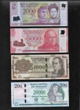 Set Bancnote Paraguay UNC: 2000, 5000, 10000, 20000 Guaranies - Colectie Numismatica Paraguay