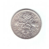 Moneda Anglia 6 pence 1964, stare foarte buna, curata