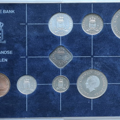 Antilele Olandeze 2 1/2 1 gulden 1 5 10 25 50 centi 1984 UNC