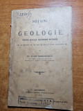 Notiuni de geologie - pentru scolilor secundare - din anul 1902