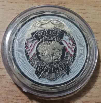 CB 1 - Tematica justitie - St Michael - Protectorul ofiterilor de politie USA foto