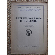 DREPTUL ROMANESC IN BASARABIA - ANDREI RADULESCU