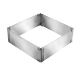 Forma Tort Dreptunghiulara Reglabila Inox 15-28cm - Inel Prajituri Otel Inoxidabil Ajustabil 5cm