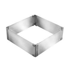 Forma pentru torturi, Dreptunghiular reglabil 15-28 cm, otel inoxidabil, 144COF