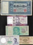 Set 5 bancnote de prin lume adunate (cele din imagini) #414, Europa