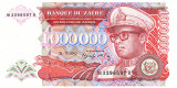 Zair 1 000 000 Zaires 1992 Mobutu P-44A UNC RARA