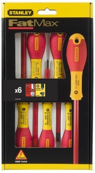 Stanley 0-65-441 Set 6 surubelnite FATMAX izolate, drepte, PH, tester tensiune - 3253560654412 foto