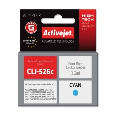 Cartus compatibil Canon CLI-526C Cyan, 10 ml, Premium Activejet, Garantie 5 ani