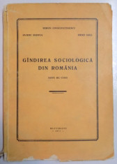 GANDIREA SOCIOLOGICA DIN ROMANIA de MIRON CONSTANTINESCU , OVIDIU BADINA , ERNO GALL , Bucuresti 1974 foto