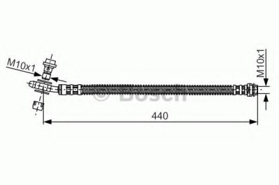 Conducta / cablu frana VW TOUAREG (7LA, 7L6, 7L7) (2002 - 2010) BOSCH 1 987 481 175 foto